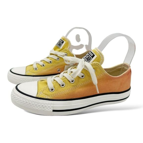 Customized Ombré Orange Yellow Converse All Star Low-Top Unisex Sneakers M4 W6 - Picture 3 of 15